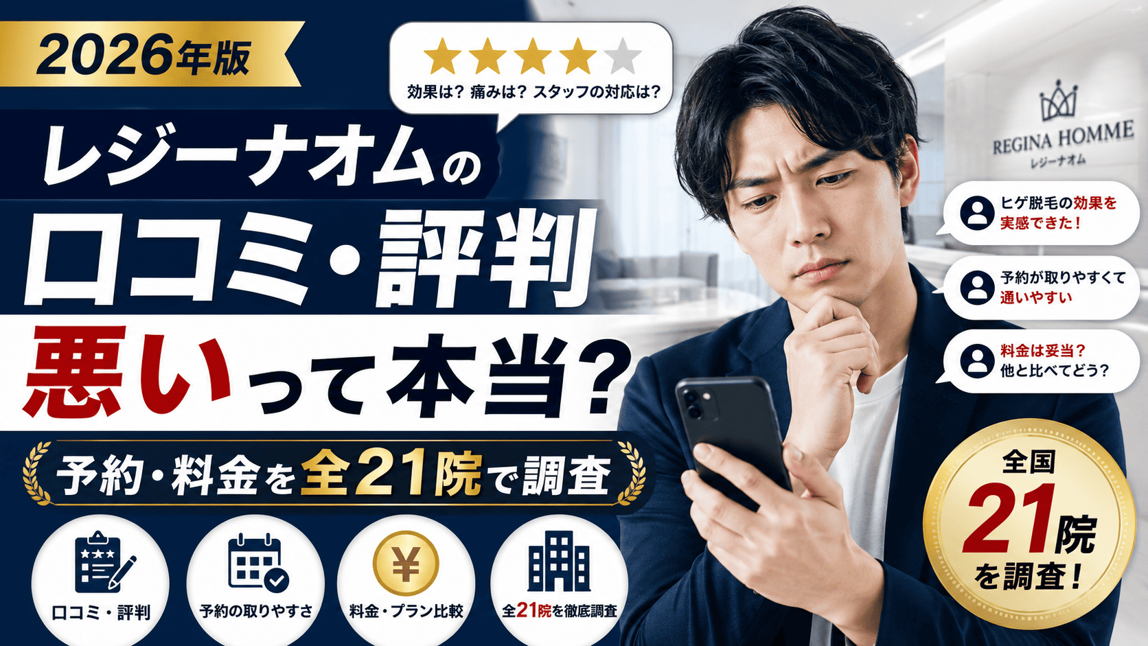 レジーナクリニックオムの口コミ