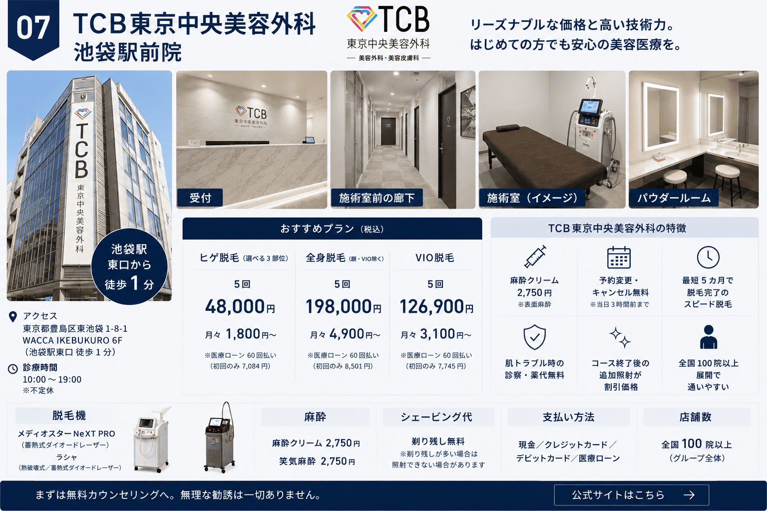 TCB東京中央美容外科 池袋駅前院